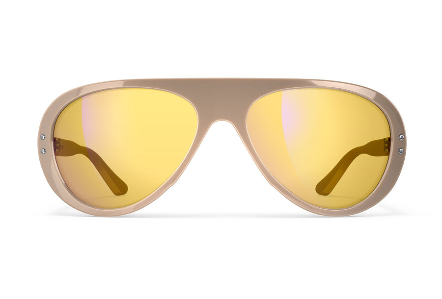 Moto Aviators sunglasses for motorcycles Desert/ Yellow